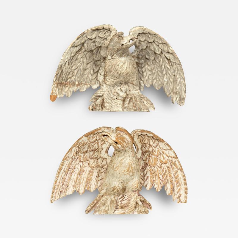 Pair Of Georgian Painted Eagles