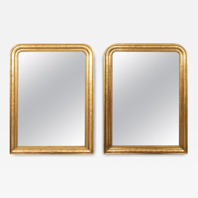 Pair Of Louis Philippe Giltwood Mirrors