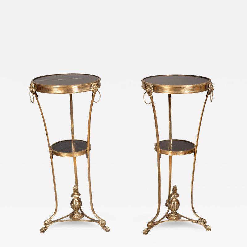 Pair Of Maitland Smith Brass Tables