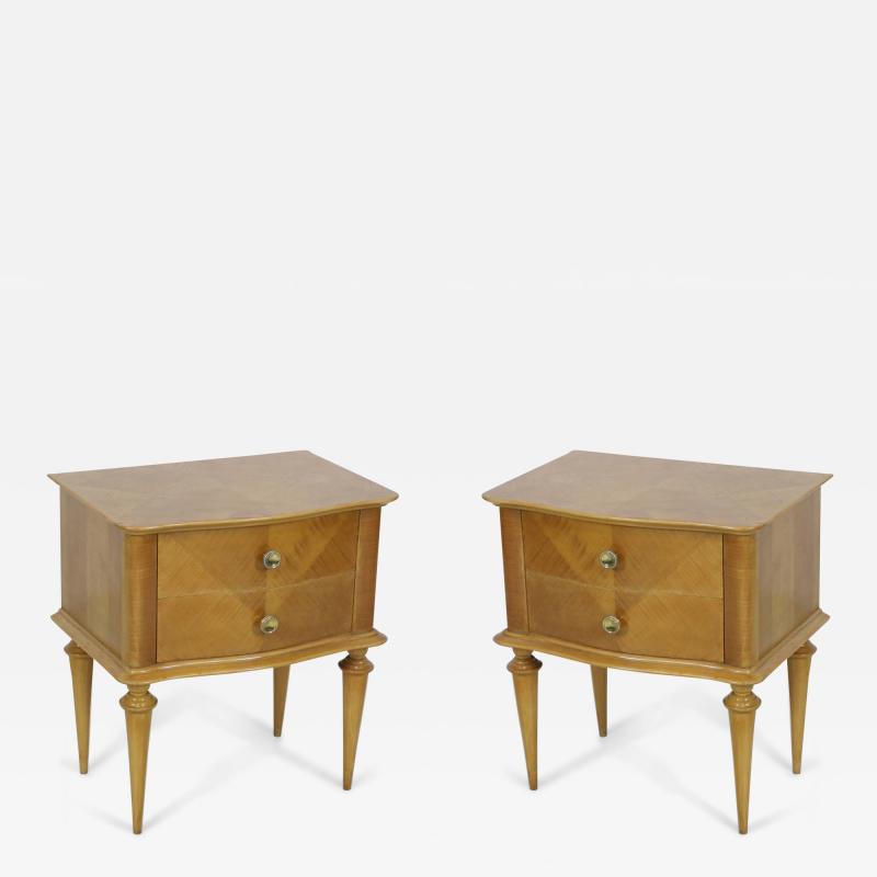 Pair Of Mid Century 2 Drawer Commodes