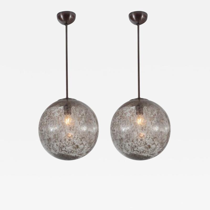 Pair Of Organic Modern Globe Lights Contemporary UL Certified