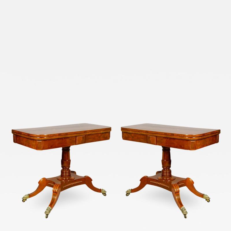 Pair Of Regency Mahogany Games Tables