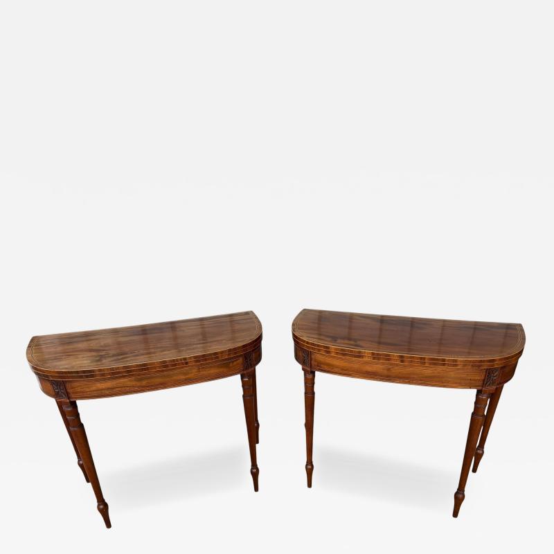 Pair Of Regency Mahogany Games Tables