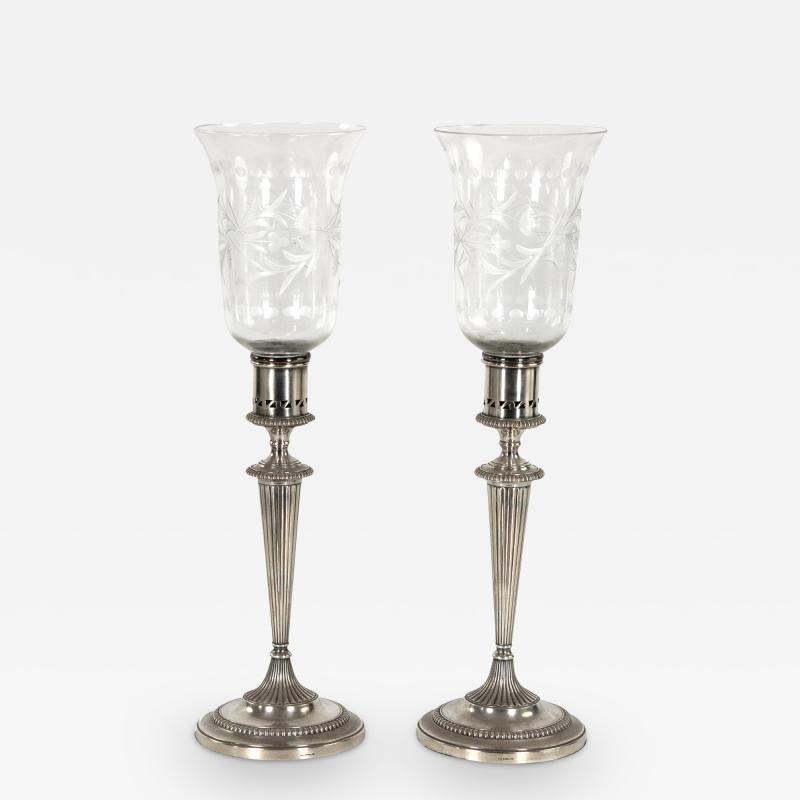 Pair Of Sheffield Silver Plate Candlesticks English Circa 1830