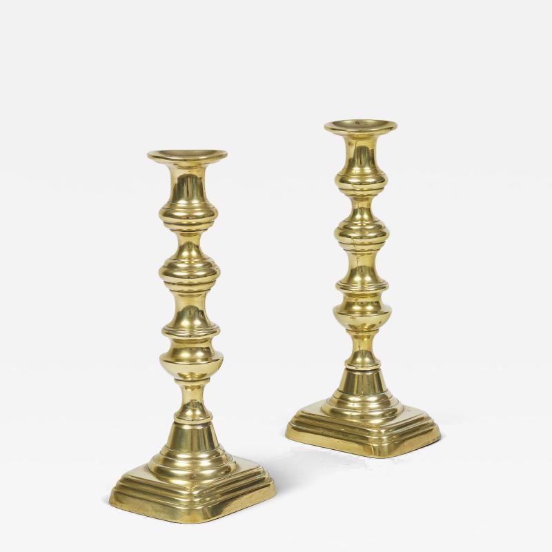 Pair Victorian Brass Candlesticks