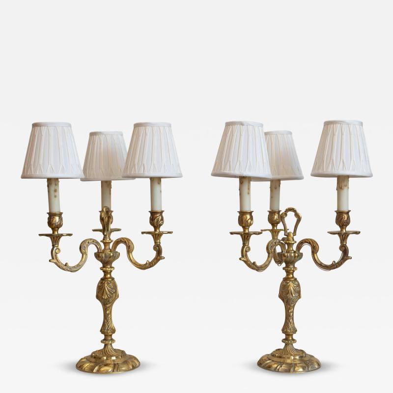 Pair of 18th Century French Candelabras