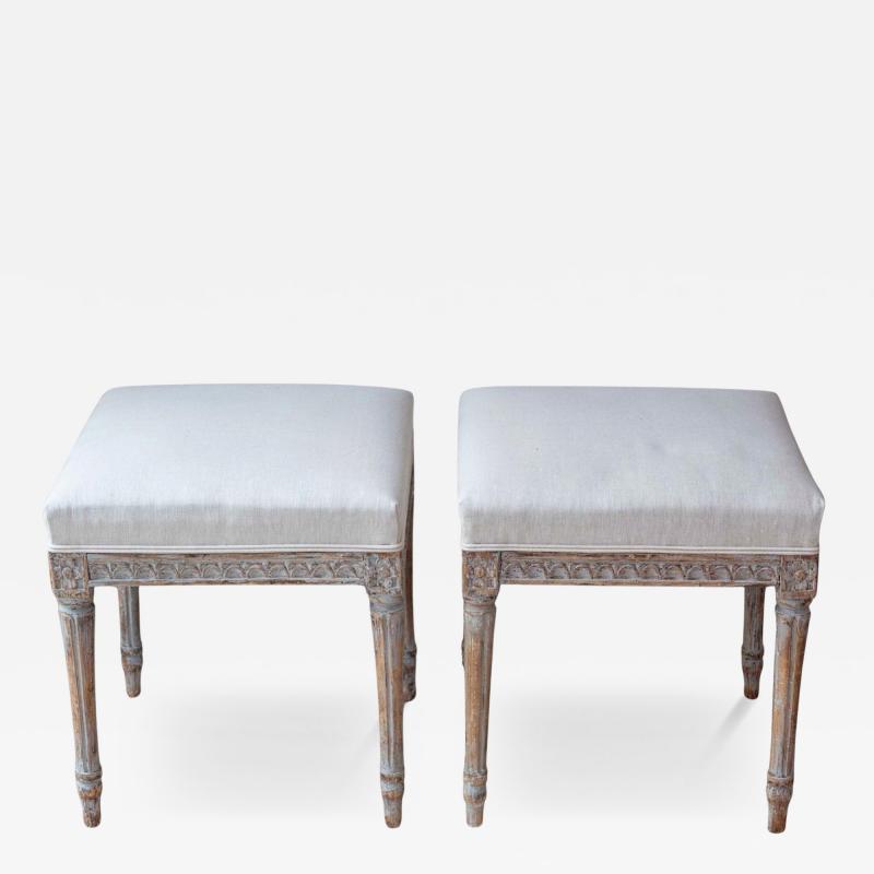 Pair of 18th Century Swedish Gustavian Stools