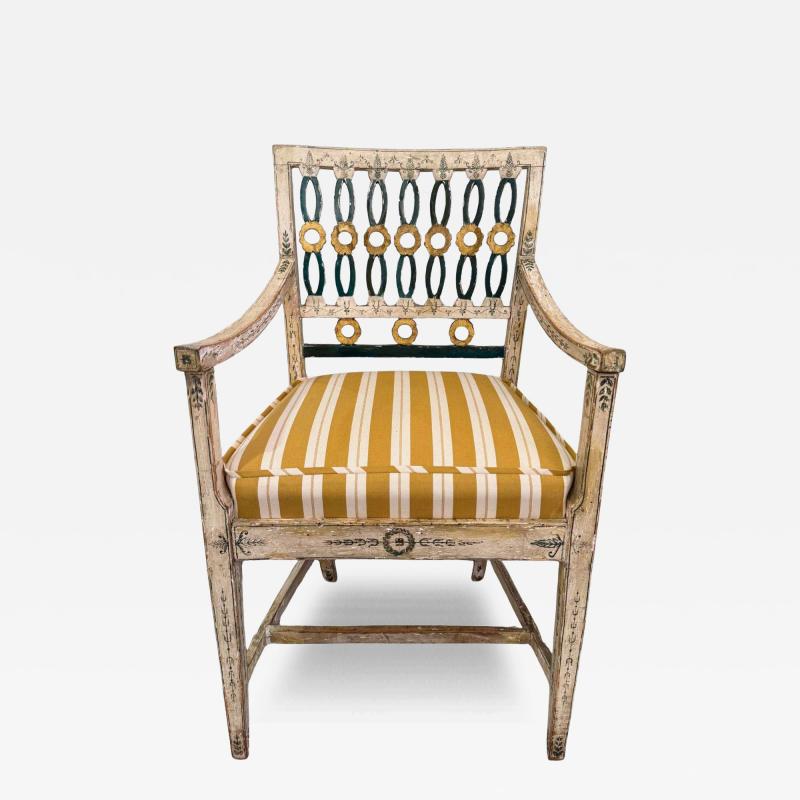Pair of 18th Century Swedish Polychrome Chairs