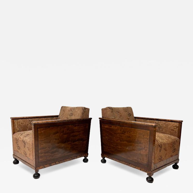 Pair of 1920s Swedish Grace Lounge Chairs