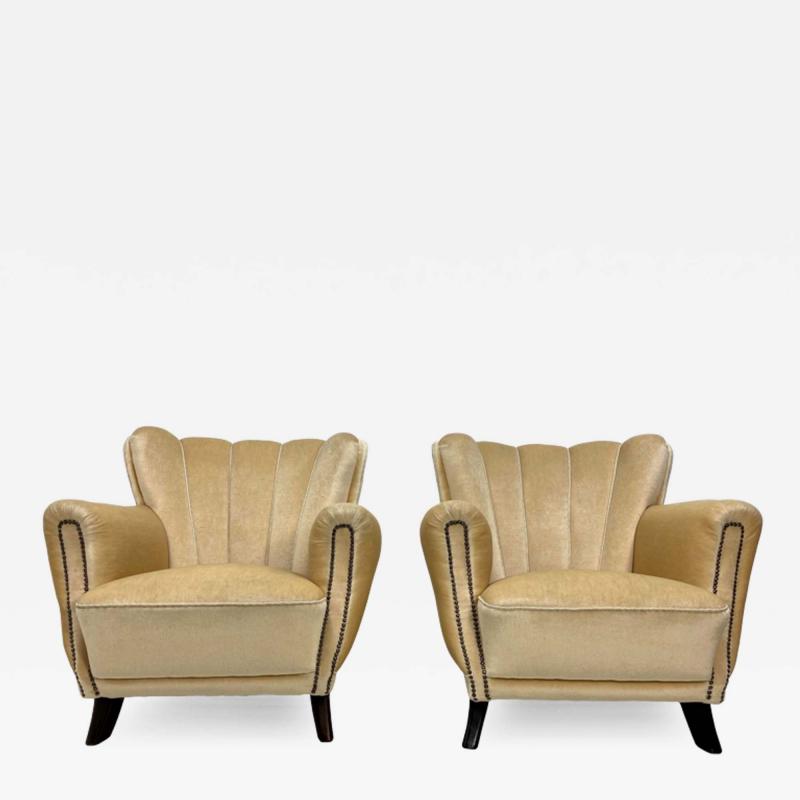 Pair of 1930 s Swedish Lounge Chairs