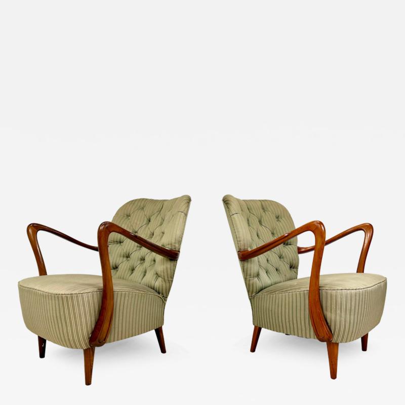 Pair of 1940 s Swedish Lounge Chairs