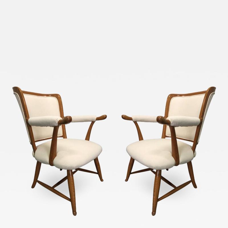 Pair of 1950s French Country Armchairs