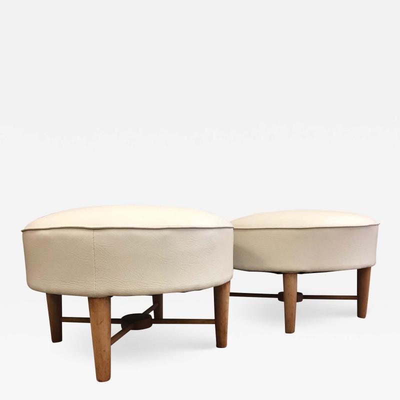 Pair of 1950s French Ottomans