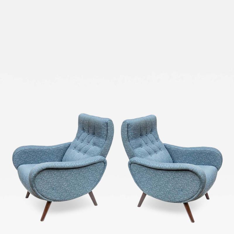 Pair of 1950s early Marco Zanuso Lady chairs