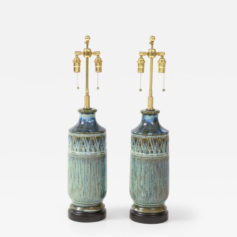 Pair of 1960s Italian Ceramic Lamps