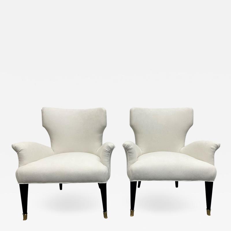 Pair of 1960s Italian Small Slipper Chairs