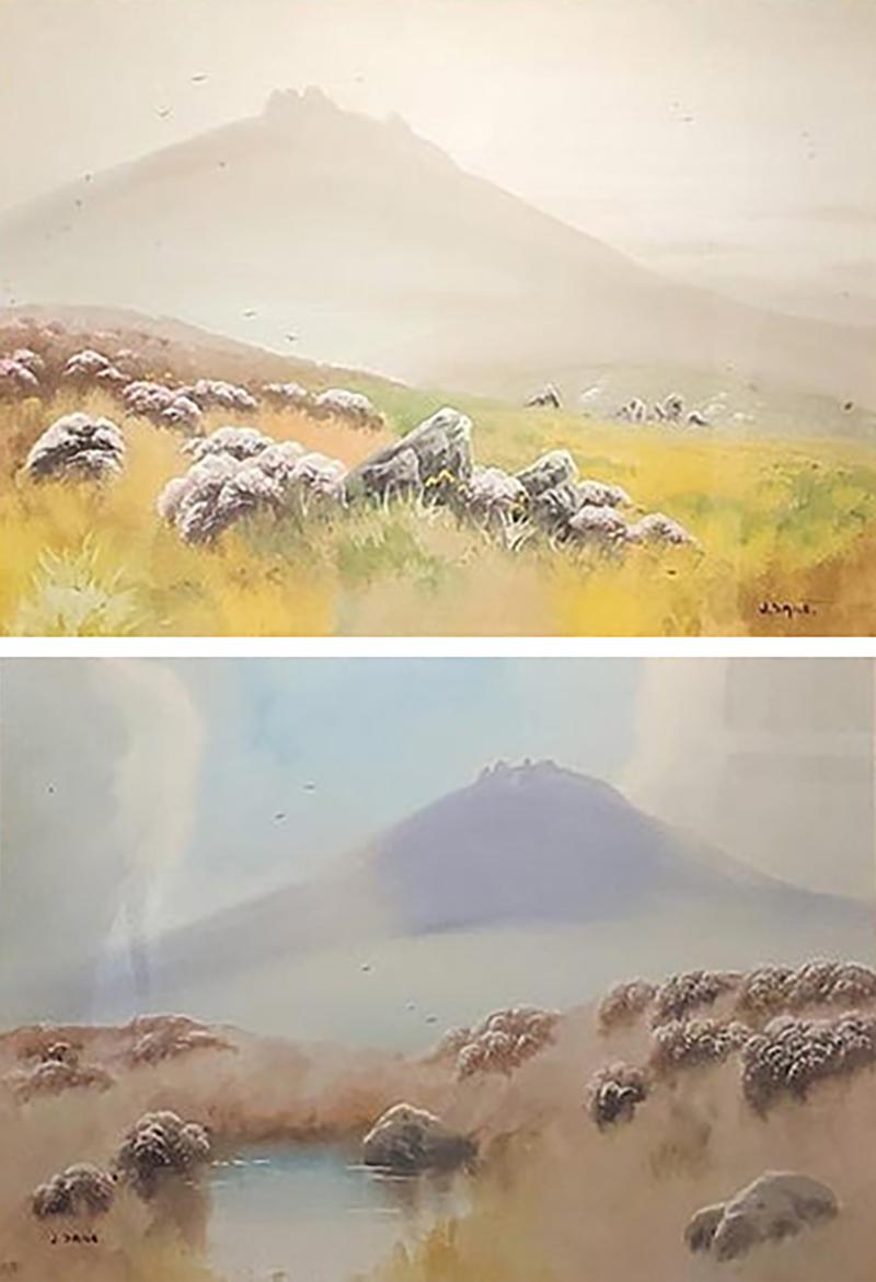 Pair of 19C J Saile Scottish Highland Watercolors