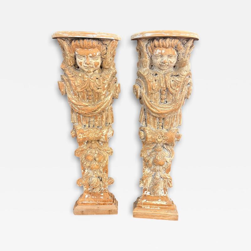 Pair of 19th Century Continental Caryatids
