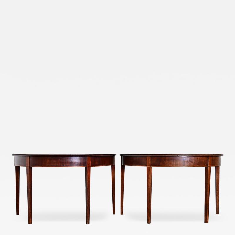 Pair of 19th Century English Mahogany Console Tables