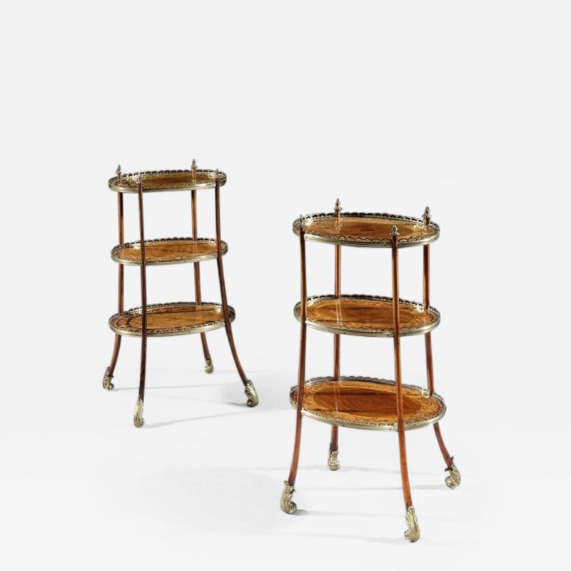 Pair of 19th Century Etageres Side Tables