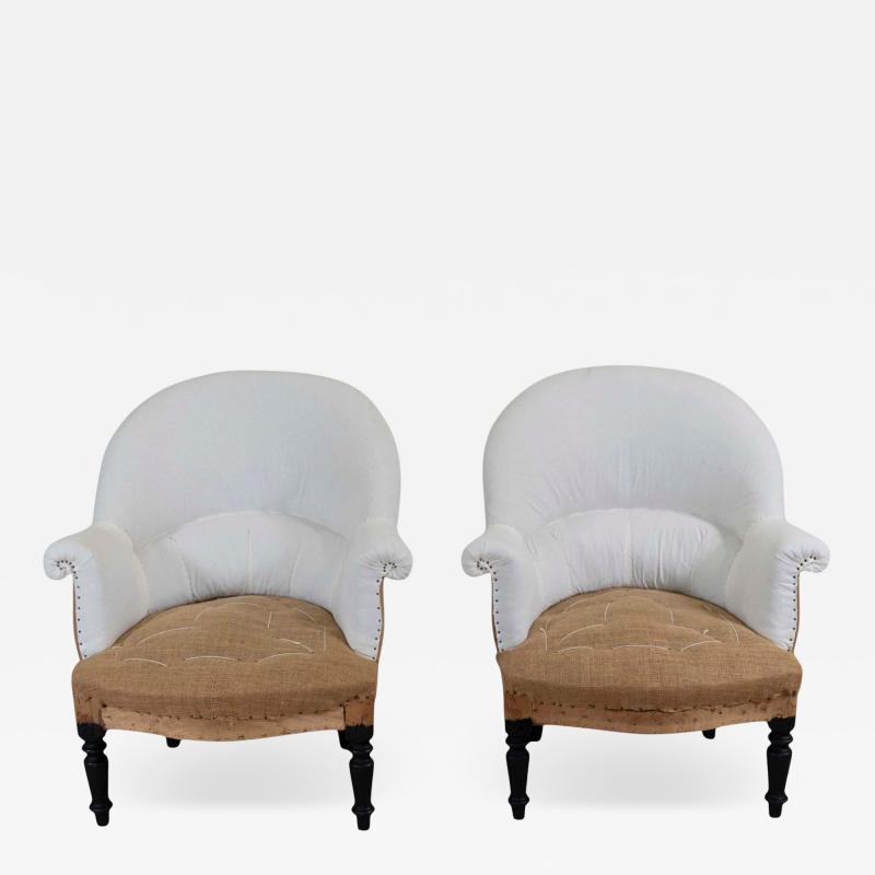 Pair of 19th Century French Chairs Ready to Upholster