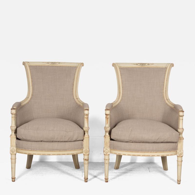 Pair of 19th Century French Painted Armchairs