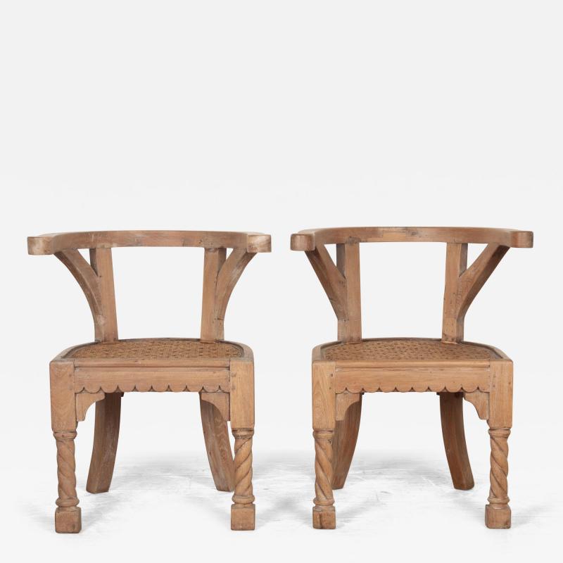 Pair of 19th Century Hardwood Armchairs