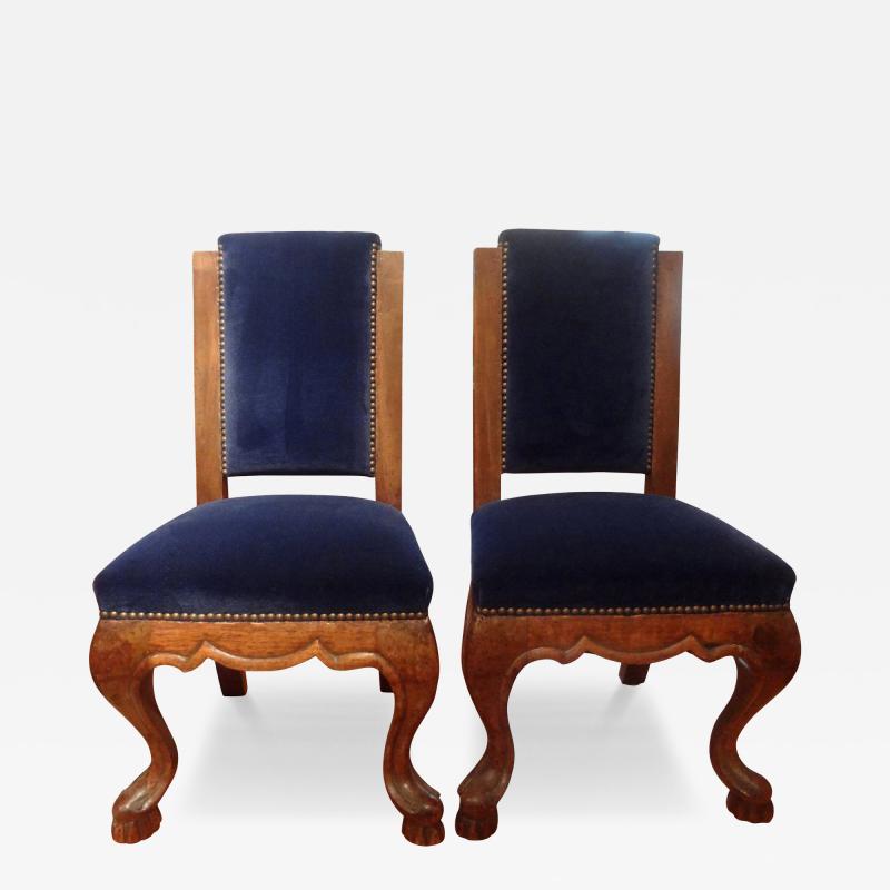 Pair of 19th Century Italian Walnut Childrens Chairs