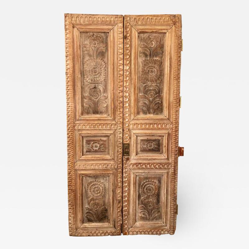 Pair of 19th Century Monumental Folk Art Doorways Mounted as Room Divider