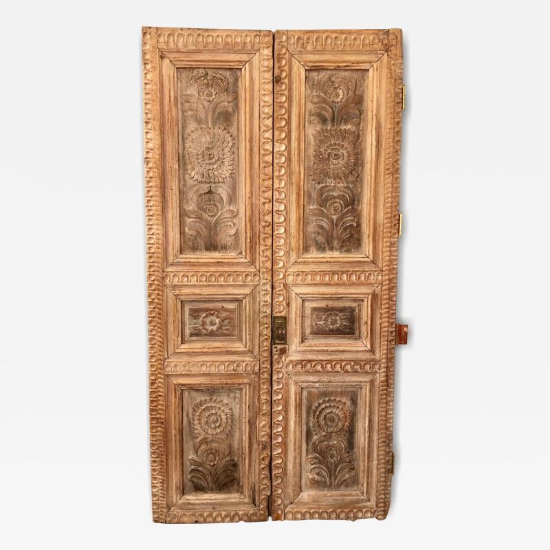 Pair of 19th Century Monumental Folk Art Doorways Mounted as Room Divider