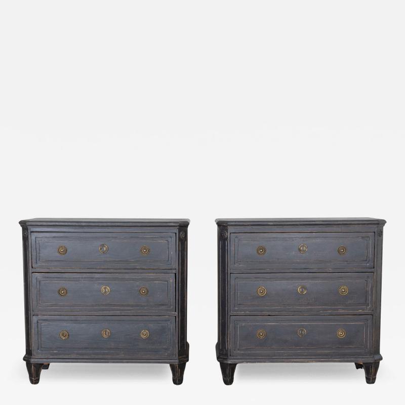 Pair of 19th Century Swedish Painted Chests of Drawers