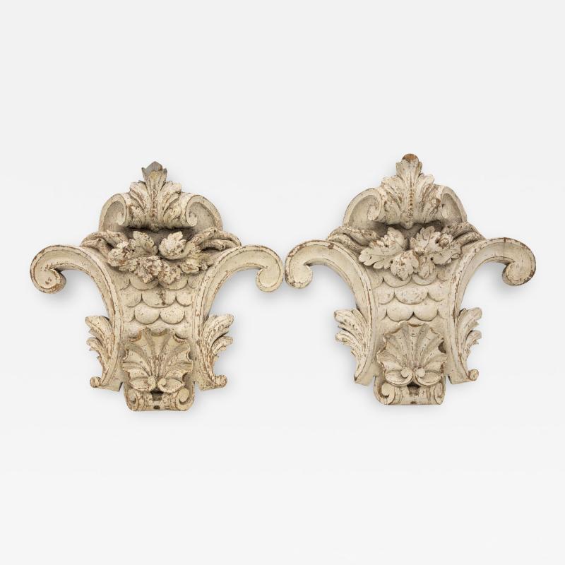 Pair of 19th c French Woodwork Corbels