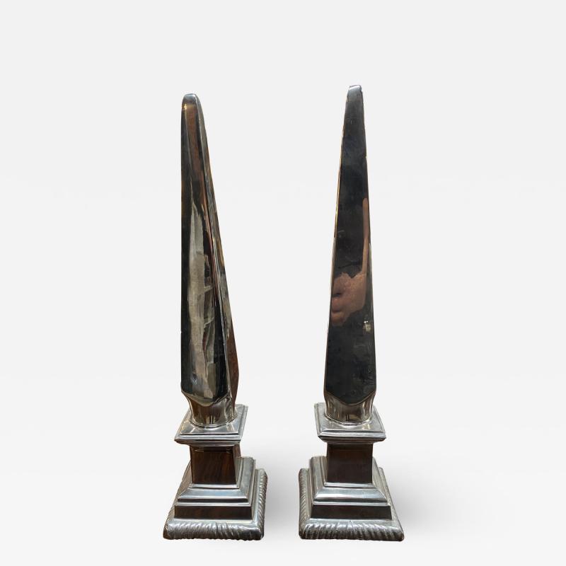 Pair of 2 Italian Obelisk 1950