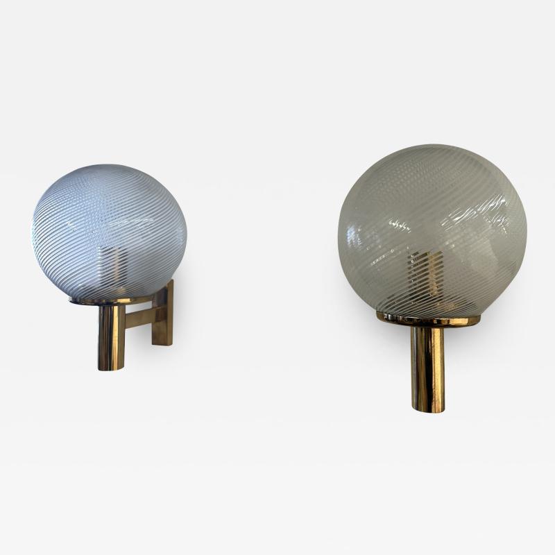 Pair of 2 Mid Century Italian Wall Sconces 1970s