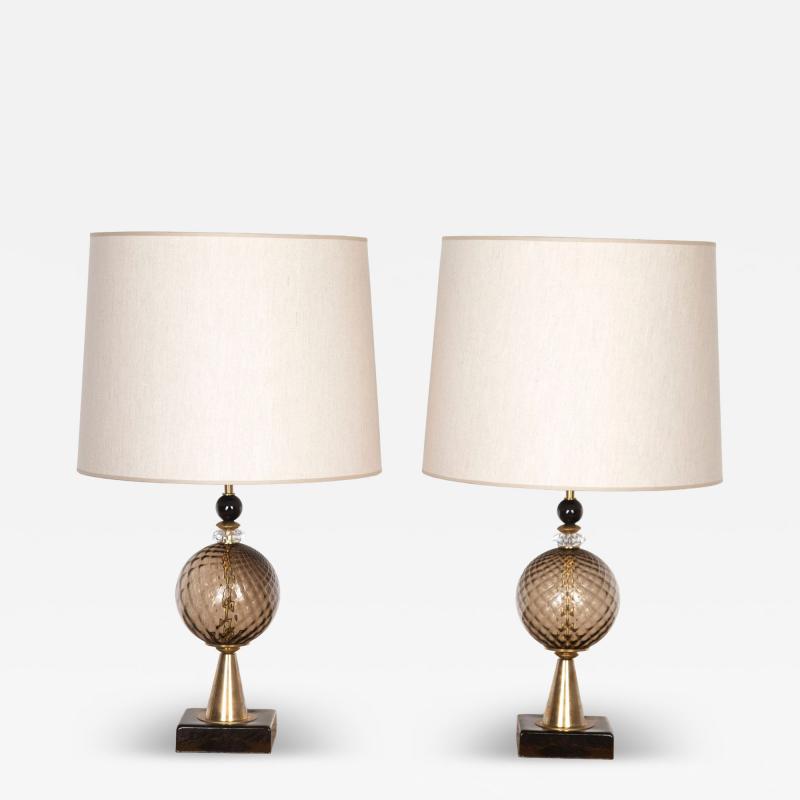 Pair of 20th Century Murano Glass Table Lamps