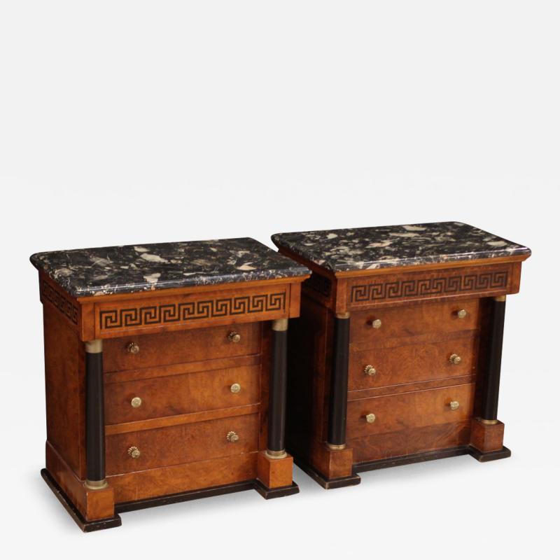 Pair of 20th century Empire style nightstands