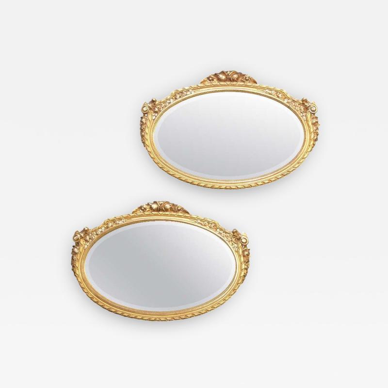 Pair of 24 Karat Giltwood Mirrors