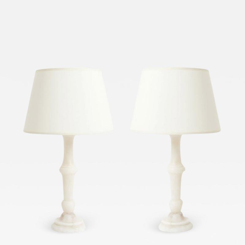 Pair of Alabaster Table Lamps
