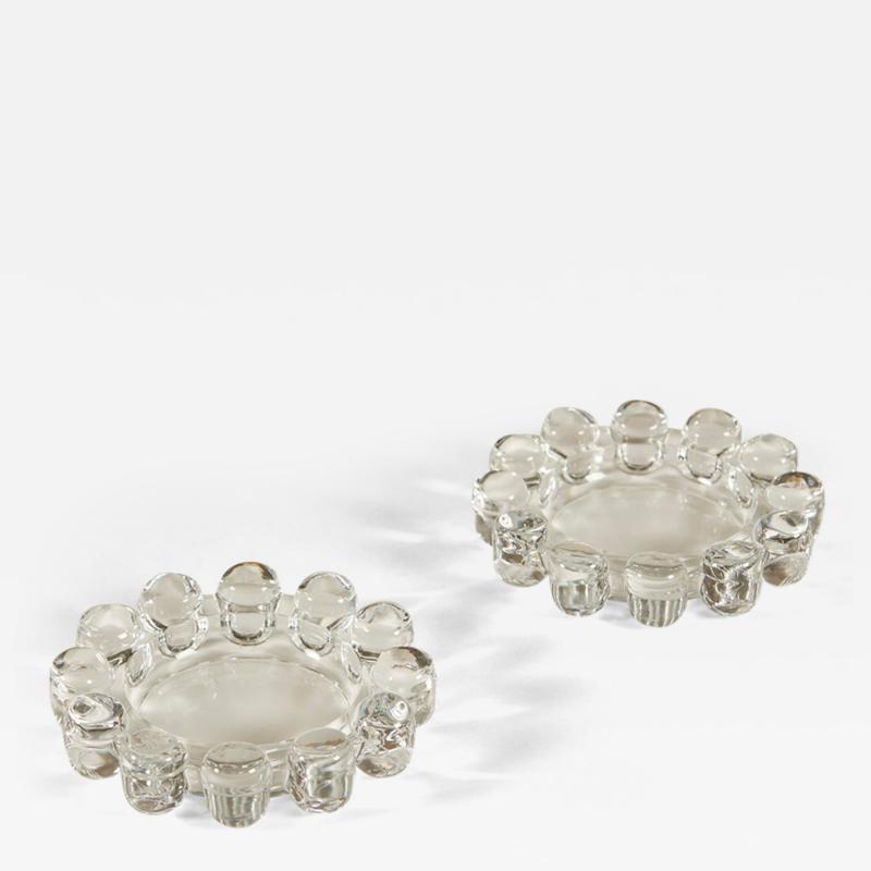 Pair of American 1960s glass decorative bowls