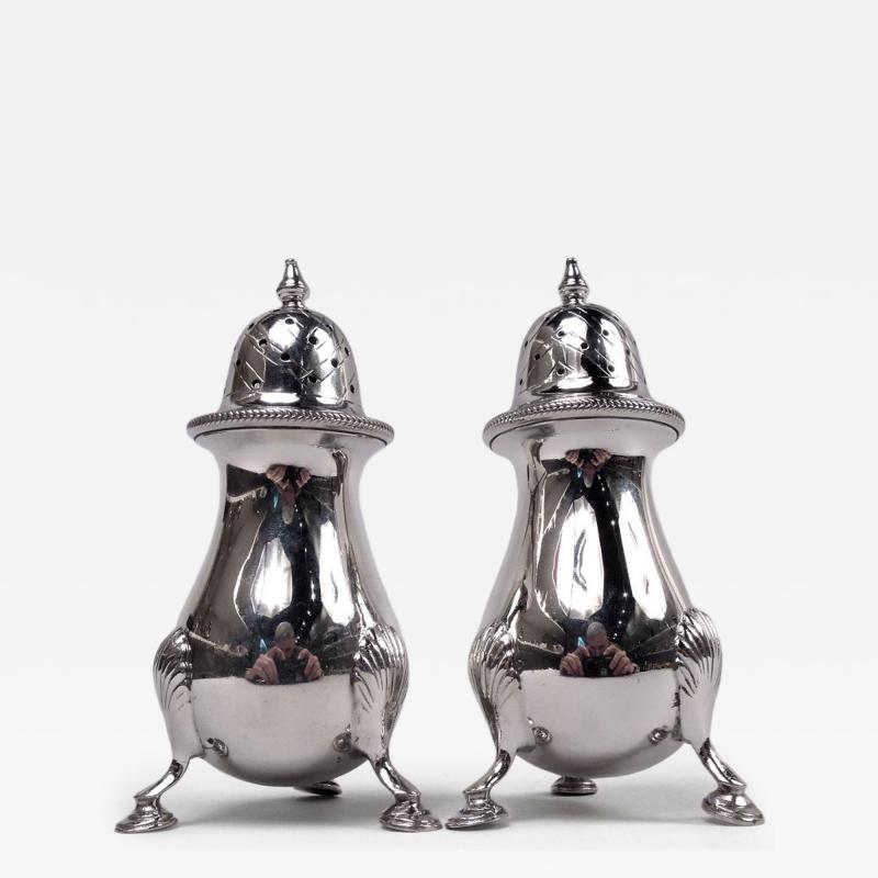 Pair of American Edwardian Classical Sterling Silver Pepper Shakers