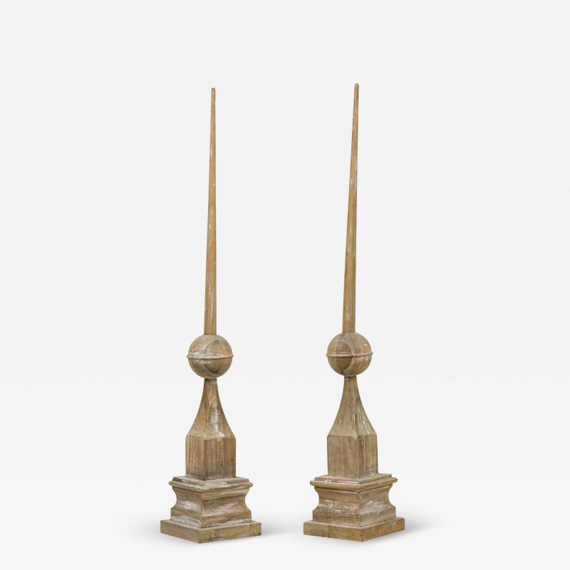 Pair of American Mid Century Wooden Architectural Elements
