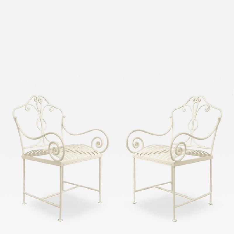 Pair of American Victorian Iron Armchairs