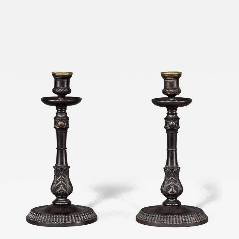 Pair of Anglo Indian adjustable Candlesticks Circa 1880