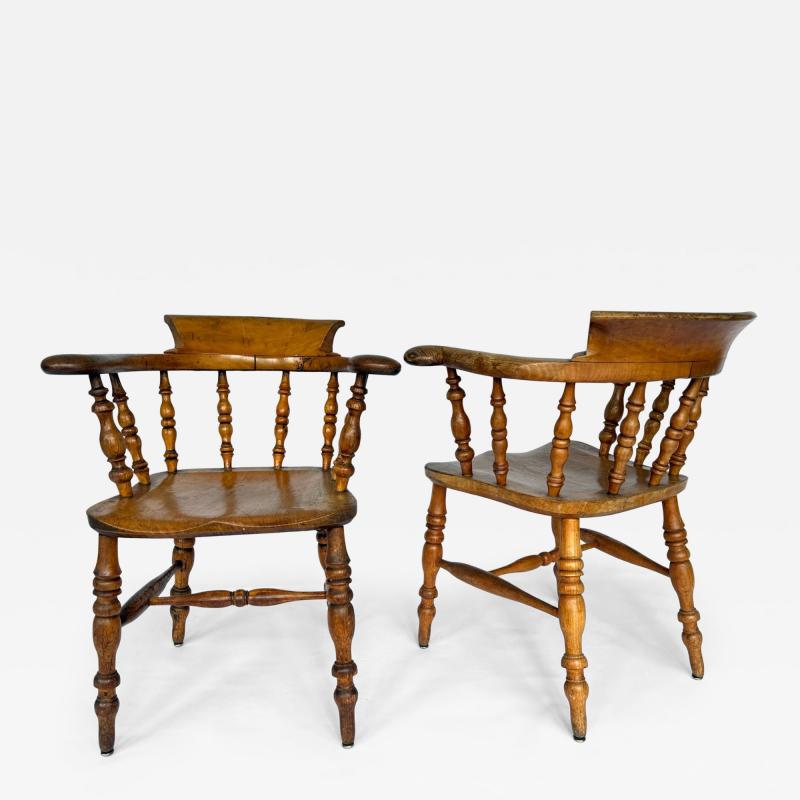 Pair of Antique Captains Chairs circa 1860