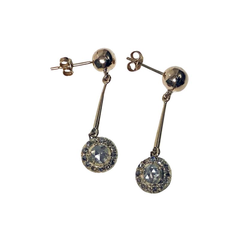 Pair of Antique Diamond Earrings C 1920
