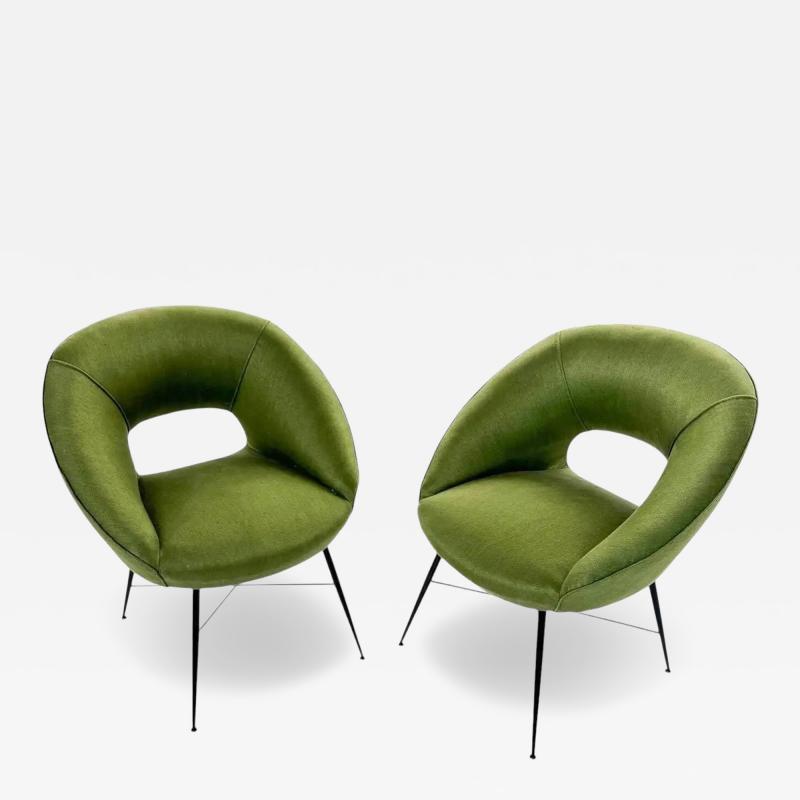 Pair of Armchairs by Silvio Cavatorta Italy 1950s
