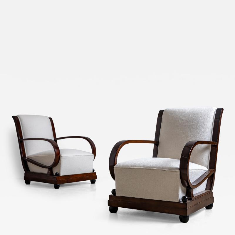 Pair of Art Deco Armchairs Italy 1920s