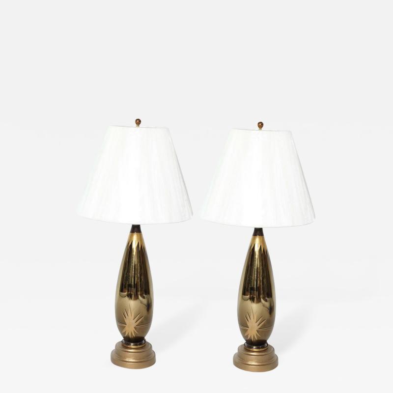 Pair of Art Deco Mirrored Table Lamps