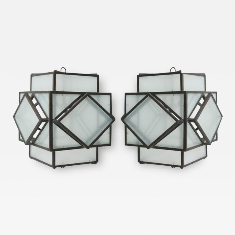 Pair of Art Deco Style Lanterns