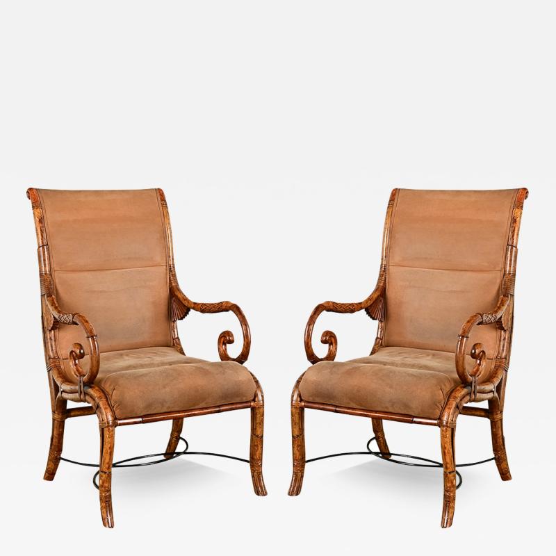 Pair of Art Nouveau Lounge Chairs